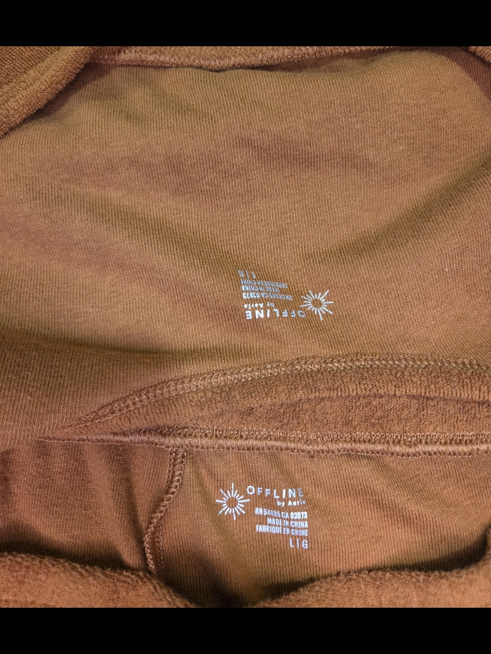 Offline By Aerie Terracotta Brown Terry Cloth Crop Tank & Shorts Set - Picture 2 of 3